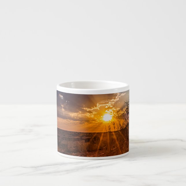 Taza De Espresso Atardecer en el desierto de Kalahari, Namibia (Frente)