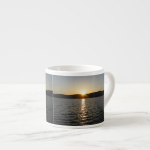 Taza De Espresso Atardecer en el lago Onota: Horizontal