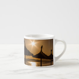 Taza De Espresso Atardecer en la playa, Mallorca, España