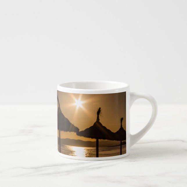 Taza De Espresso Atardecer en la playa, Mallorca, España (Derecha)