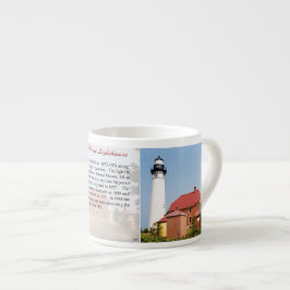 Taza De Espresso Au Sable Point Lighthouse historia espresso mug