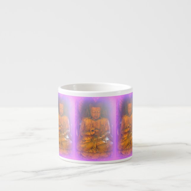 Taza De Espresso aura morada buddhas espresso mug (Frente)