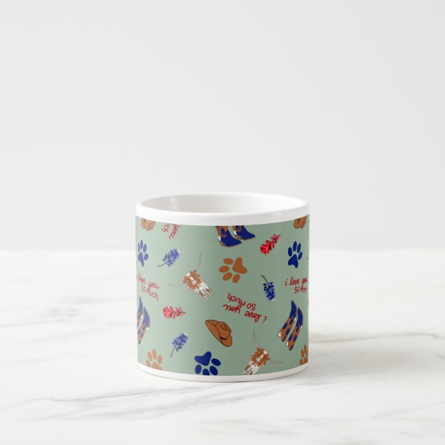 Taza De Espresso Austin Texas Mug - Te amo mucho - ATX (Frente)