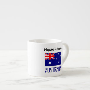 Taza De Espresso Australia y Bandera Australiana Personalizados