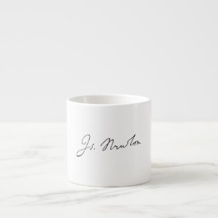 Taza De Espresso Autógrafo de la firma de sir Isaac Newton