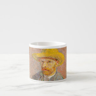 Taza De Espresso Autorretrato de Vincent Van Gogh con sombrero de p