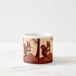 Taza De Espresso 🐿️ Autumn Squirrel Espresso Mug