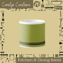 Taza De Espresso Avacado contemporáneo con franjas Espresso Mug