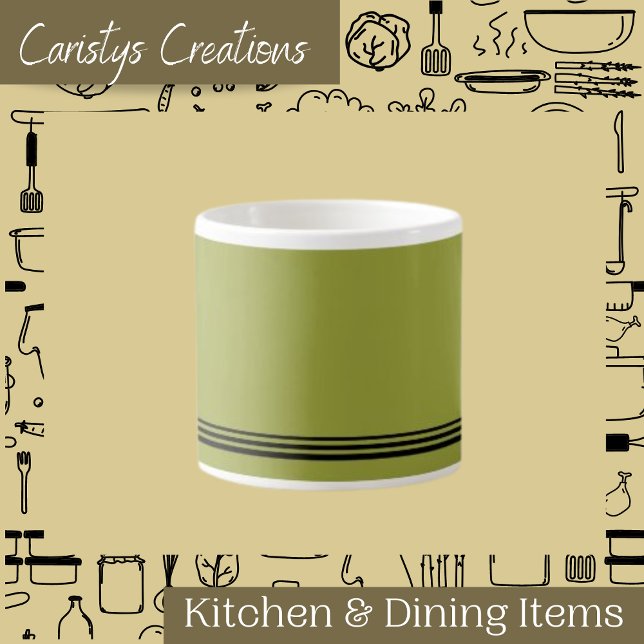 Taza De Espresso Avacado contemporáneo con franjas Espresso Mug (Subido por el creador)