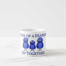 Taza De Espresso Aves de una pluma se unen