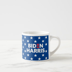 Taza De Espresso Azul patrón de estrellas blancas Biden / Harris