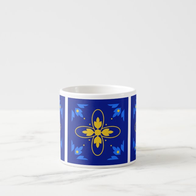 Taza De Espresso Azul y amarillo - Mug especial (Frente)
