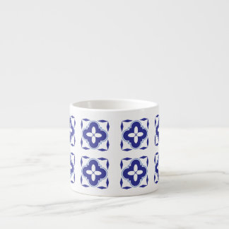 Taza De Espresso Azulejo Azul Audaz