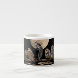 Taza De Espresso Baile del Asio con los búhos