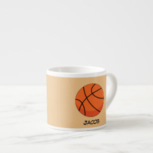 Taza De Espresso Baloncesto personalizado   Añadir nombre