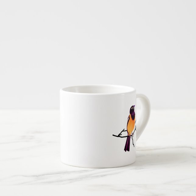 Taza De Espresso Baltimore Oriole en la ramita (Derecha)