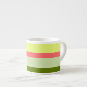 Taza De Espresso Banda de la sandía clásica horizontal