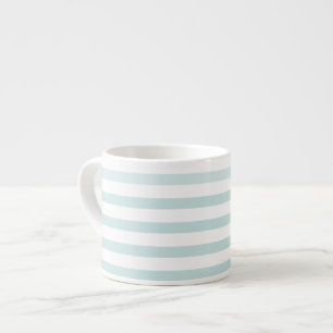 Taza De Espresso Banda horizontal azul y blanca
