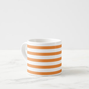 Taza De Espresso Banda horizontal naranja y blanca