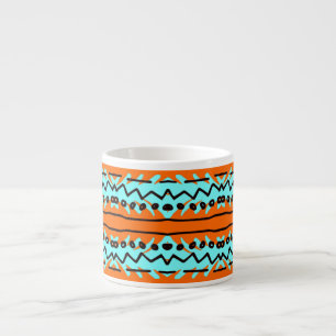 Taza De Espresso Bandas acuáticas, motivos de colores vivos.
