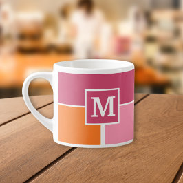 Taza De Espresso Bandas femeninas amplias con monograma