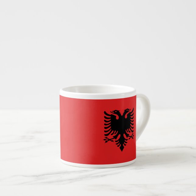 Taza De Espresso Bandera albanesa (Derecha)