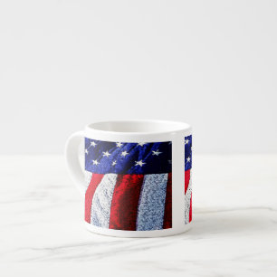 Taza De Espresso Bandera americana