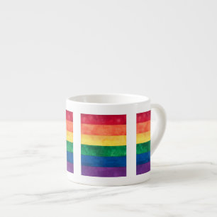 Taza De Espresso Bandera arcoiris del orgullo gay