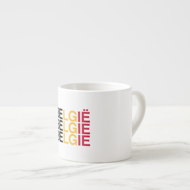Taza De Espresso Bandera BÉLGICA (Derecha)