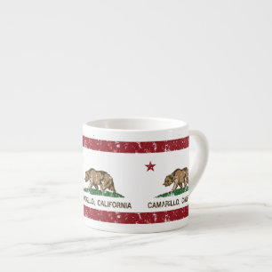 Taza De Espresso Bandera Camarillo del estado de California