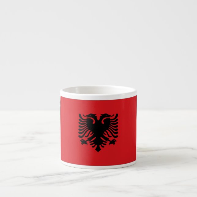 Taza De Espresso Bandera de Albania (Frente)