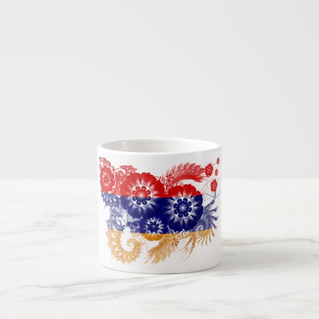 Taza De Espresso Bandera de Armenia (Frente)