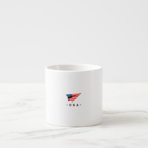 Taza De Espresso Bandera de avión de papel de EE. UU.