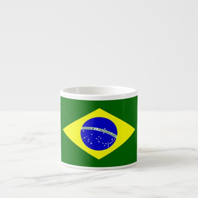 Taza De Espresso Bandera de Brasil (Frente)