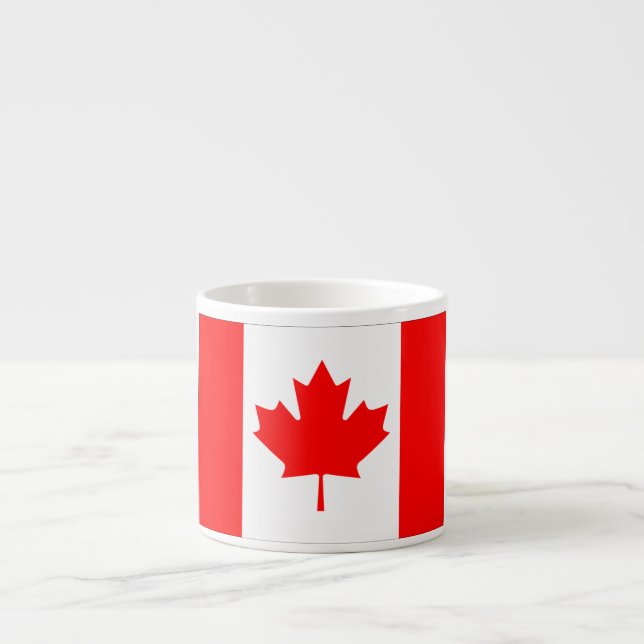 Taza De Espresso Bandera de Canadá (Frente)