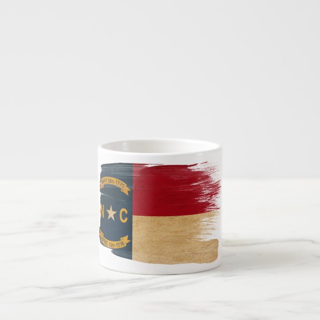 Taza De Espresso Bandera de Carolina del Norte (Frente)