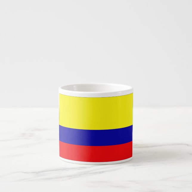 Taza De Espresso Bandera de Colombia (Frente)