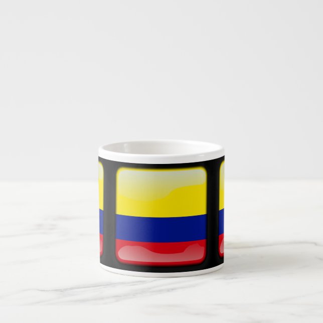 Taza De Espresso Bandera de Colombia (Frente)
