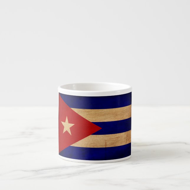 Taza De Espresso Bandera de Cuba (Frente)