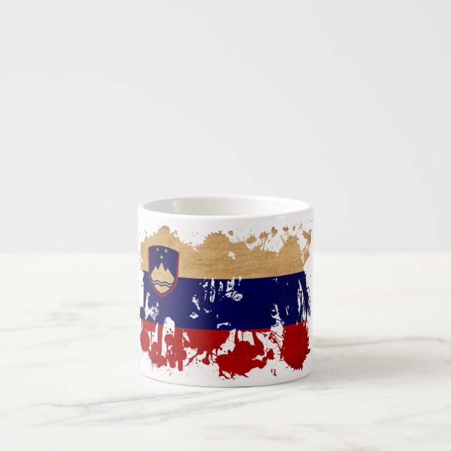 Taza De Espresso Bandera de Eslovenia (Frente)