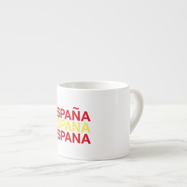 Taza De Espresso Bandera de ESPAÑA (Derecha)