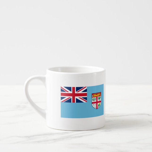 Taza De Espresso Bandera de Fiyi (Izquierda)