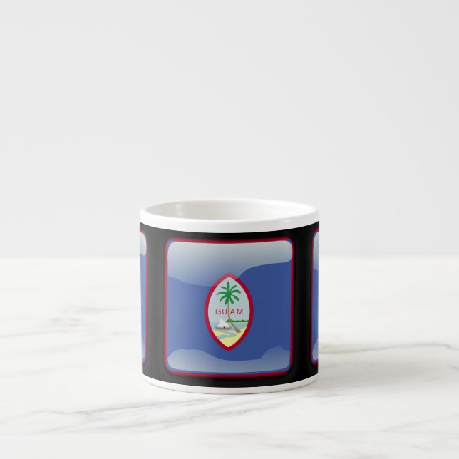 Taza De Espresso Bandera de Guam (Frente)
