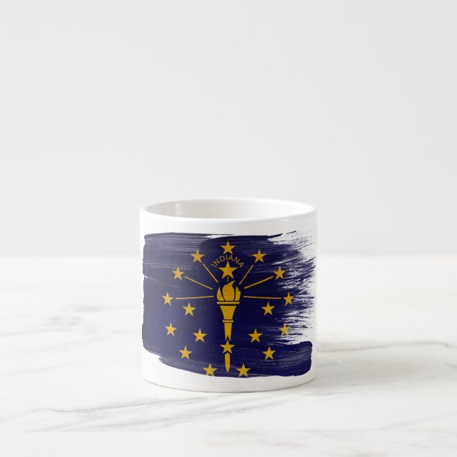 Taza De Espresso Bandera de Indiana (Frente)
