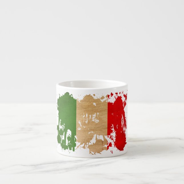 Taza De Espresso Bandera de Italia (Frente)