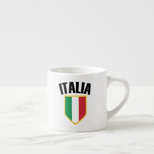 Taza De Espresso Bandera de Italia Escudo (Derecha)
