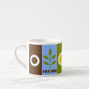 Taza De Espresso Bandera de la ciudad de Fresno, California Espress