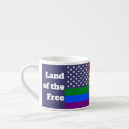 Taza De Espresso Bandera de la diversidad del orgullo LGBTQ en Esta