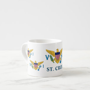 Taza De Espresso Bandera de las Islas Vírgenes de los Estados Unid