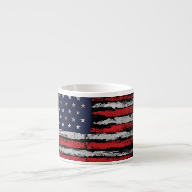 Taza De Espresso Bandera de los Estados Unidos (Frente)